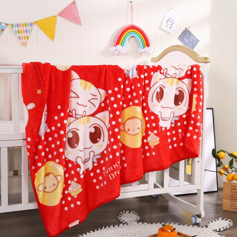 Children's Cartoon Character Fleece Blanket Bowlift