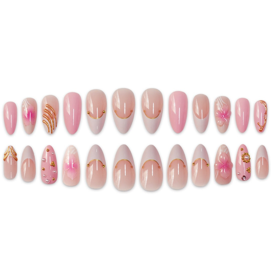 Premium Floral Designer Press-On Nails Bowlift