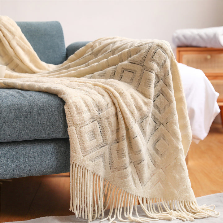 Cozy Decorative Woven Throw Blanket Bowlift