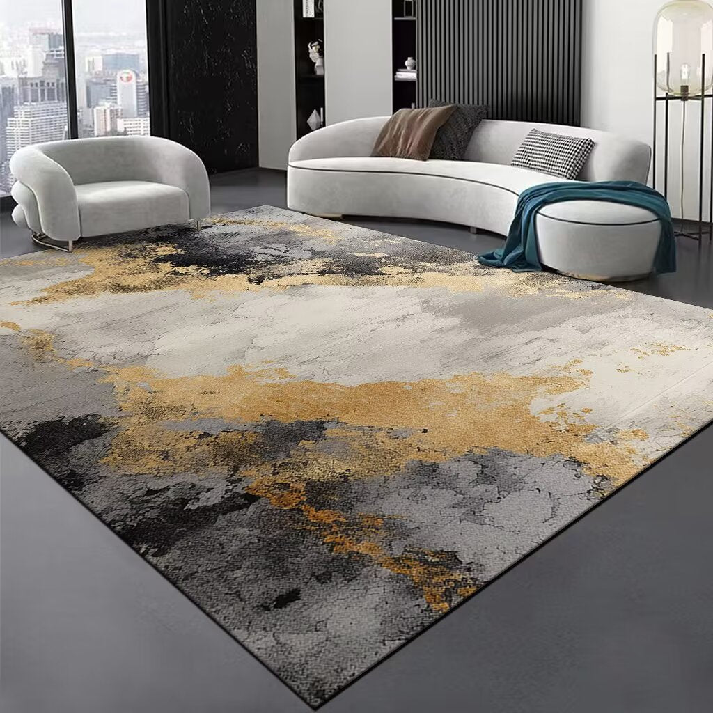Contemporary Wave Pattern Area Rug Bowlift