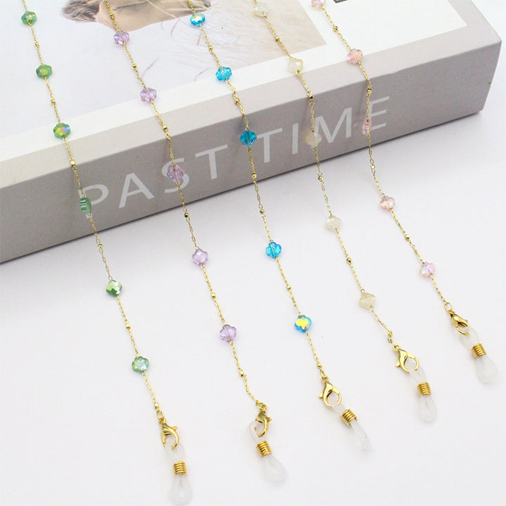 Elegant Crystal-Designed Eyewear Chain Bowlift