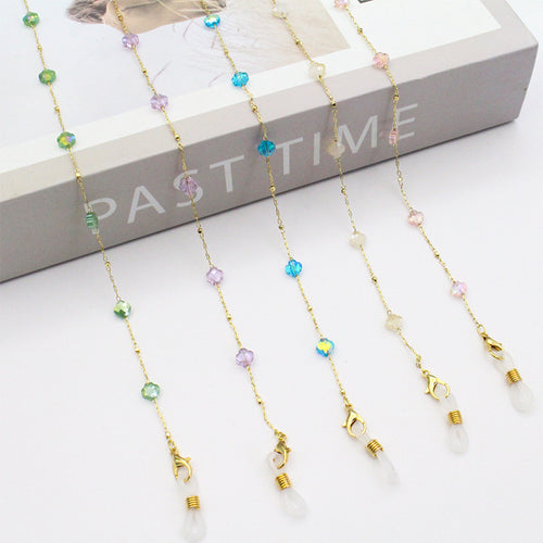 Elegant Crystal-Designed Eyewear Chain Bowlift