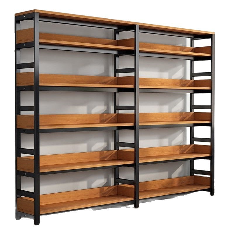 Regal with robust metal frame and wooden shelves Bowlift
