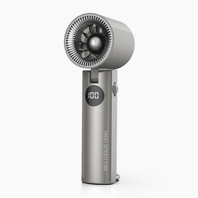 Women's Portable High-Speed Hand Fan with Digital Speed Display Bowlift