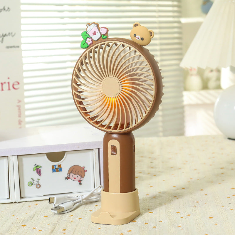 Portable Usb Hand Fan with Creative Animal Design Bowlift