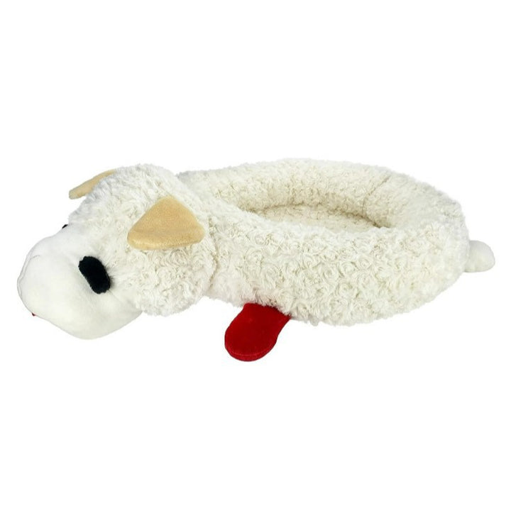 Plush Lamb-Themed Dog Bed