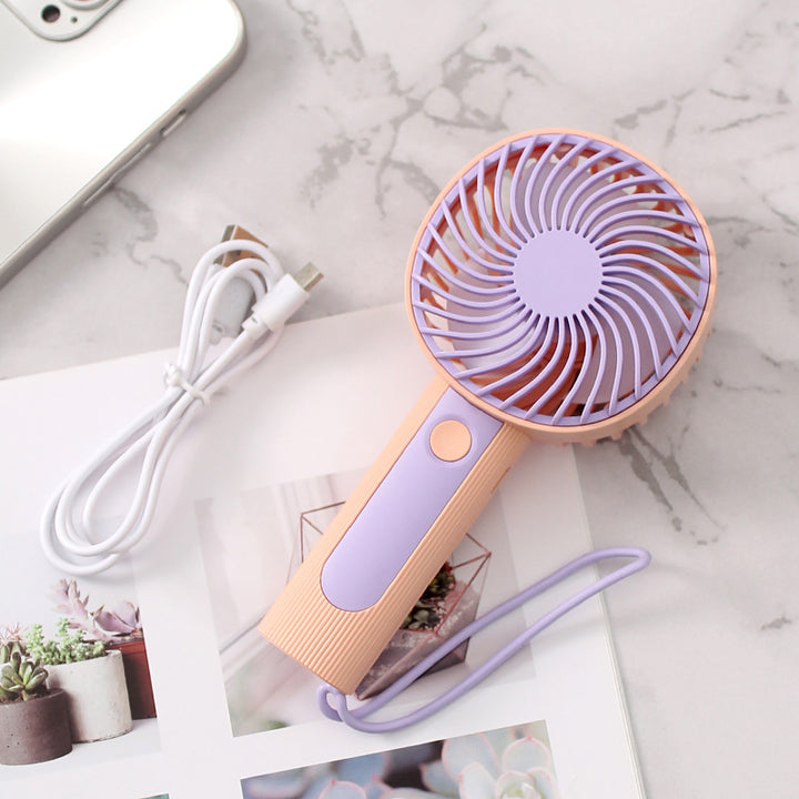 Ladies Portable Hand Fan with USB Charging and Ergonomic Grip Bowlift