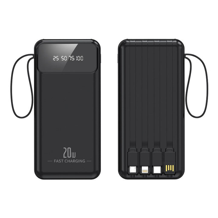 Powerbank with multifunctional charging cables and digital charging display Bowlift