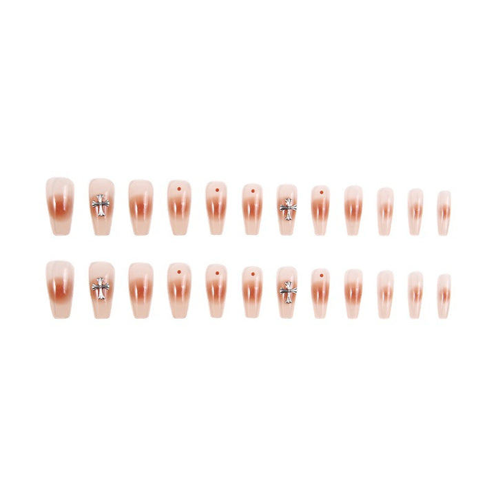 Artificial nail set with glamorous 3D decorations Bowlift
