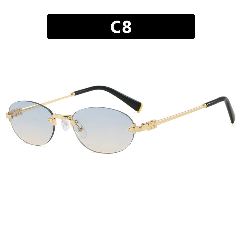 Women's fashion sunglasses with oval frame and elegant accents Bowlift