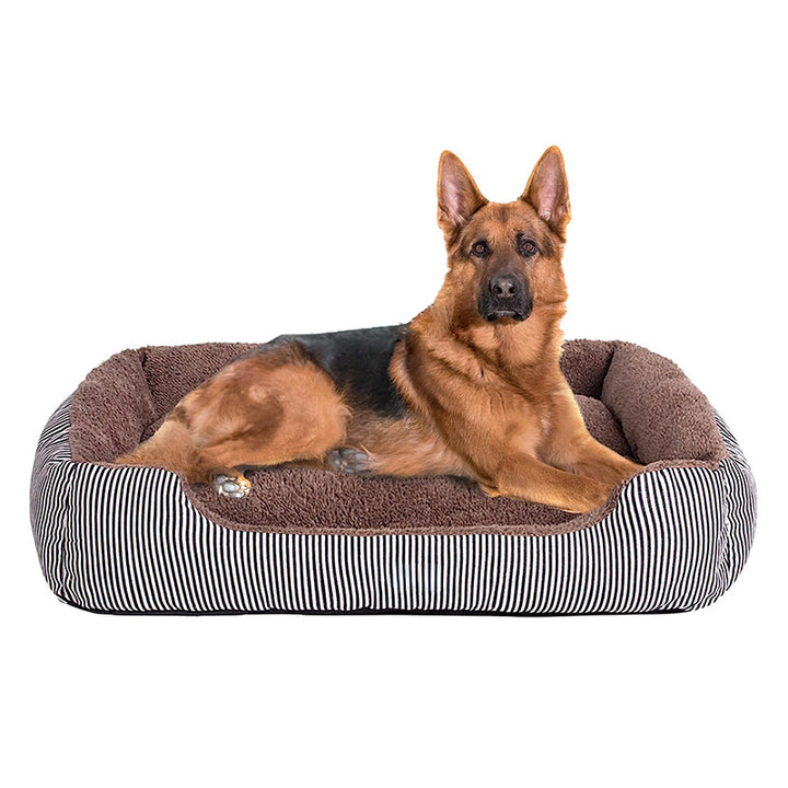 Orthopedic Soft Striped Dog Bed