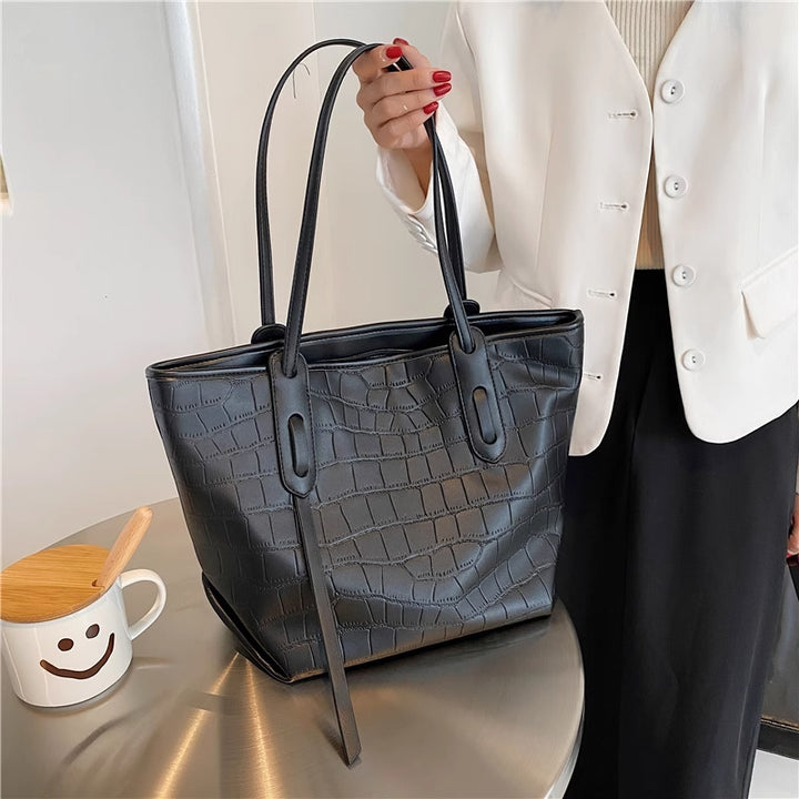 Crocodile-Embossed Tote Bag Bowlift