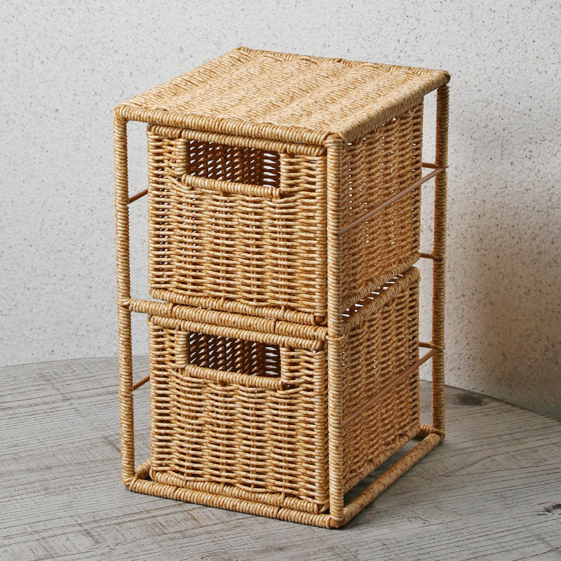 Multi-Tiered Woven Storage Organizer Bowlift