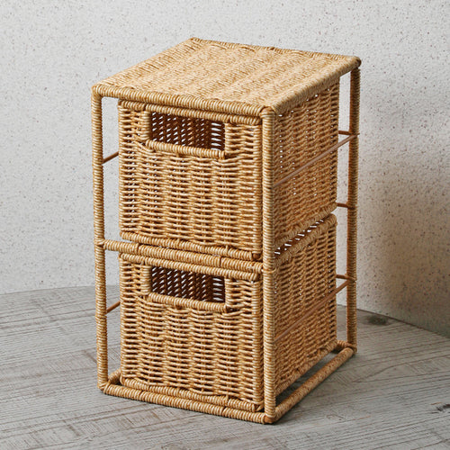 Multi-Tiered Woven Storage Organizer Bowlift