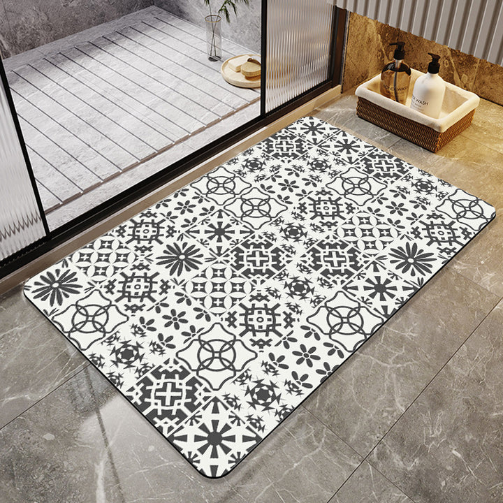 Abstract Modern Bath Mat Bowlift