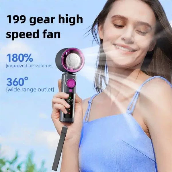 Unisex One Size Compact Wireless Turbine Air Circulator with Digital LED Display Precise Speed Selection Bowlift
