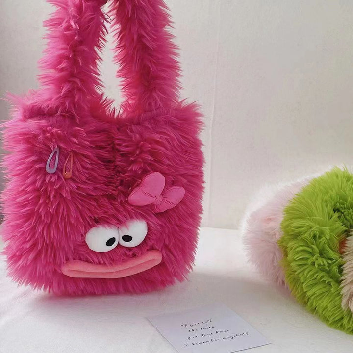 Cozy plush handbag with animal motif Bowlift