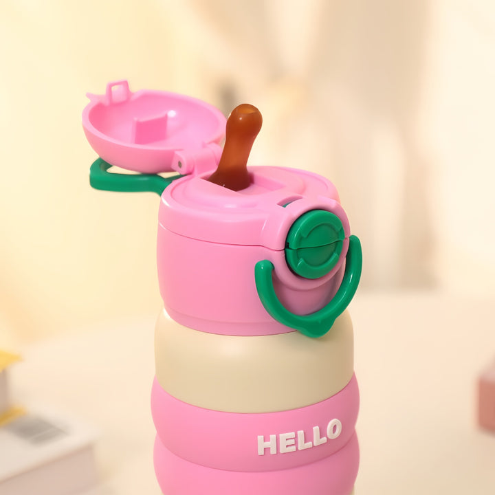 Creative water bottle with leak-proof lid Bowlift