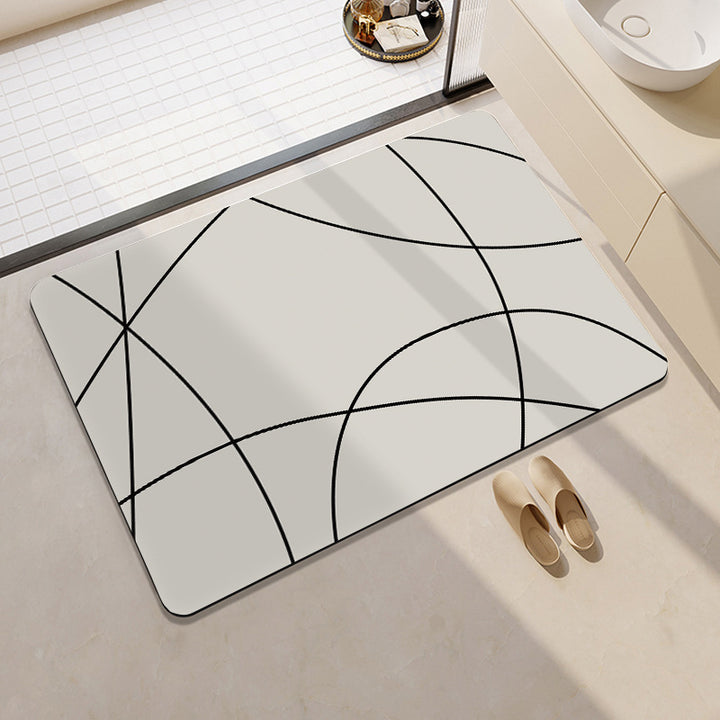 Geometric Pattern Soft Memory Foam Bath Mat Bowlift