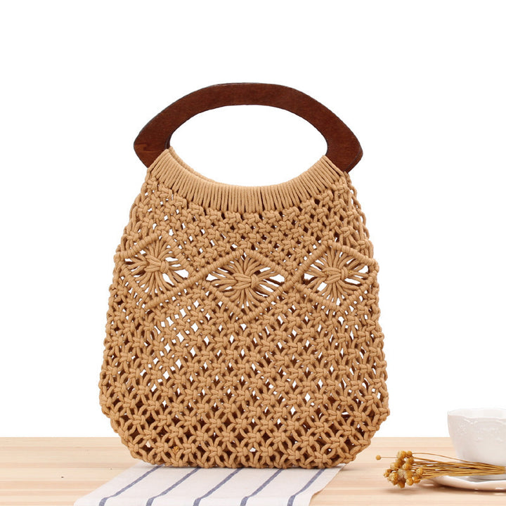 Handcrafted Macrame Beach Bag Bowlift