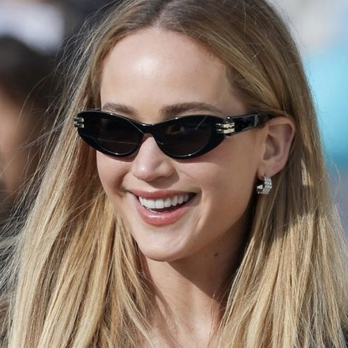 Ladies Cat-Eye Sunglasses with Luxurious Accents Bowlift