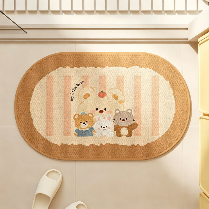 Cute Cat-Themed Bath Mat Bowlift