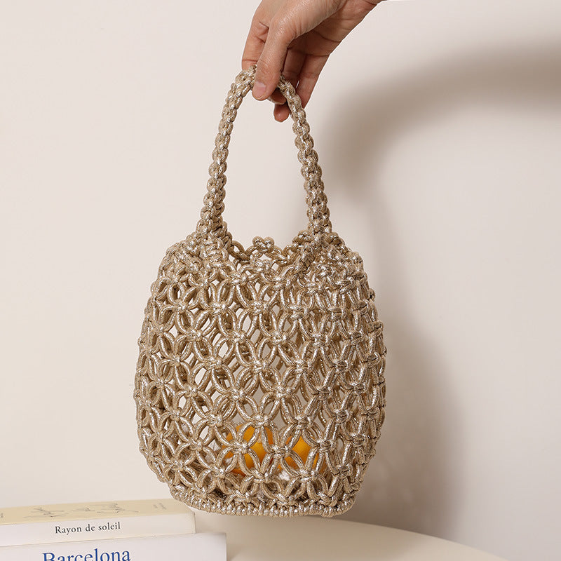 Trendy Shopper Bag with Unique Mesh Design Bowlift