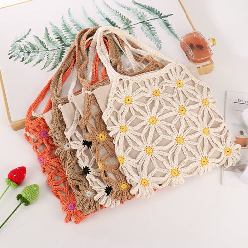 Handcrafted flower pattern shopper bag Bowlift
