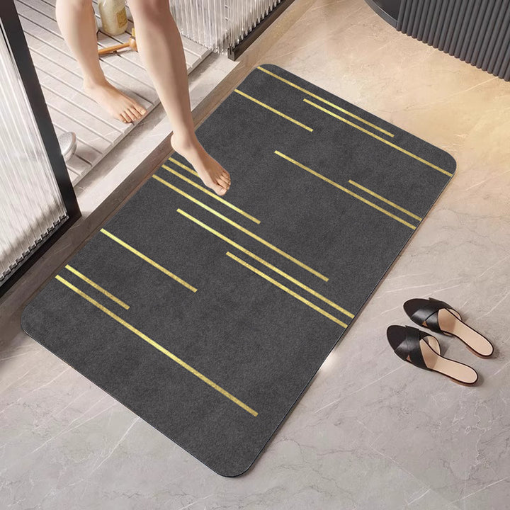 Geometric Patterned Bathroom Mat Bowlift