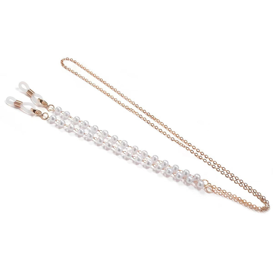 Pearl-Embellished Eyewear Retainer Chain Bowlift