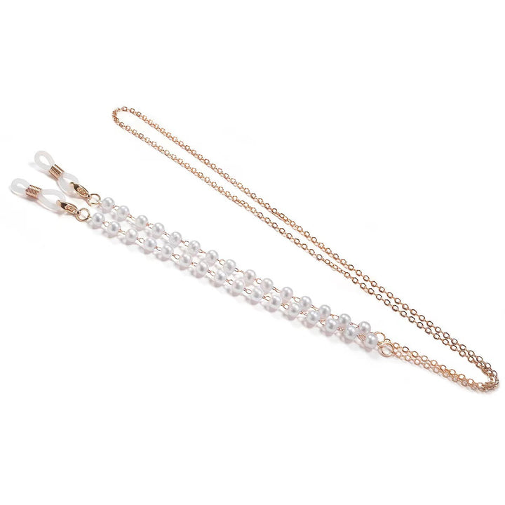 Pearl-Embellished Eyewear Retainer Chain Bowlift