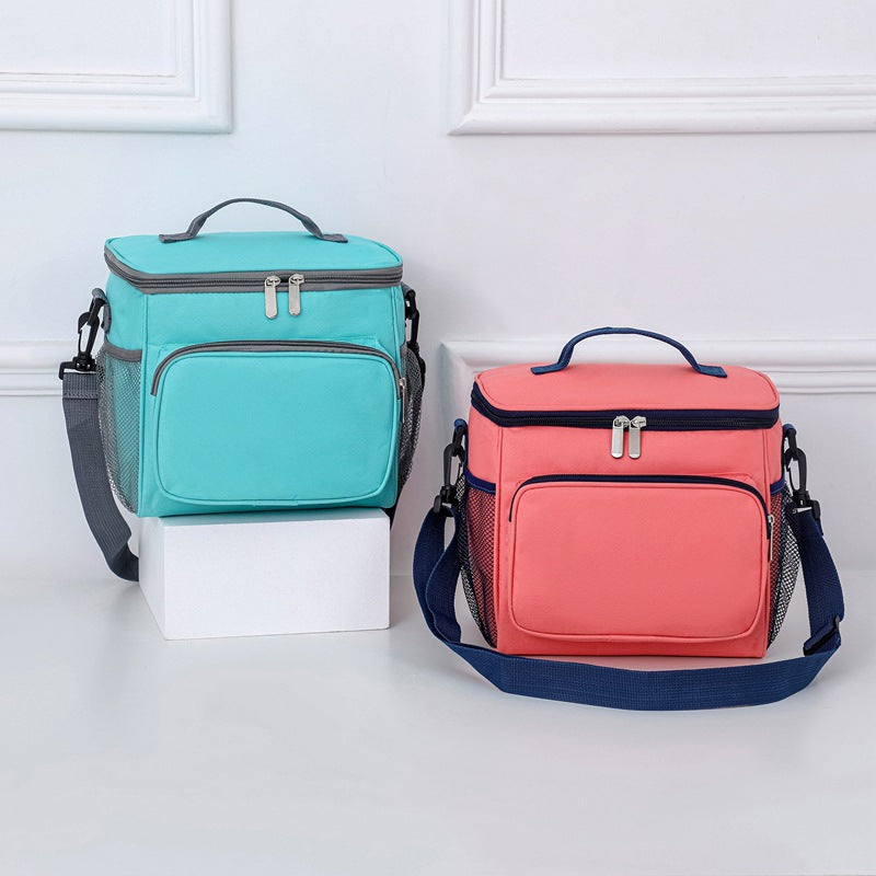 Insulated Soft-Sided Cooler Lunch Bag with Shoulder Strap and External Pockets Bowlift