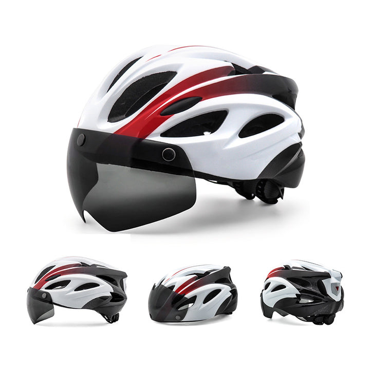 Aerodynamic Cycling Helmet with Integrated Visor Bowlift