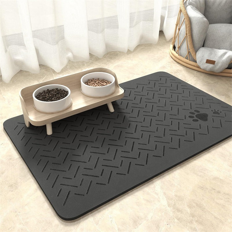Extra large waterproof silicone pet feeding mat with non-slip backing Bowlift