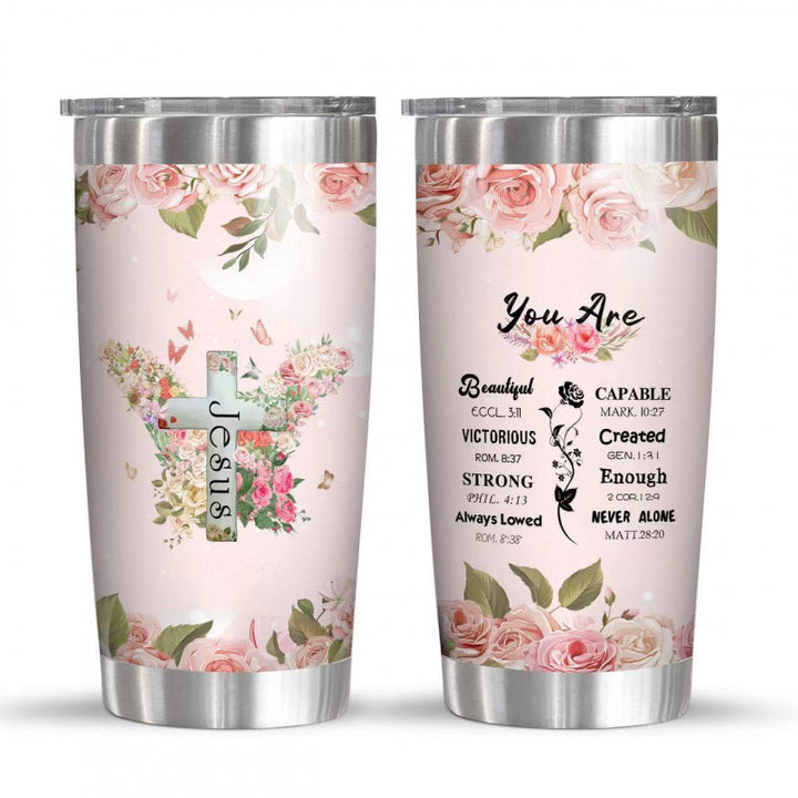 Double-Wall Vacuum Insulated Stainless Steel Travel Tumbler With Spill-Resistant Lid And Printed Cow Sunflower Design