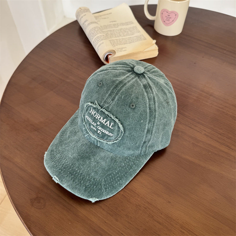 Men's Casual Distressed Cotton Baseball Cap Bowlift