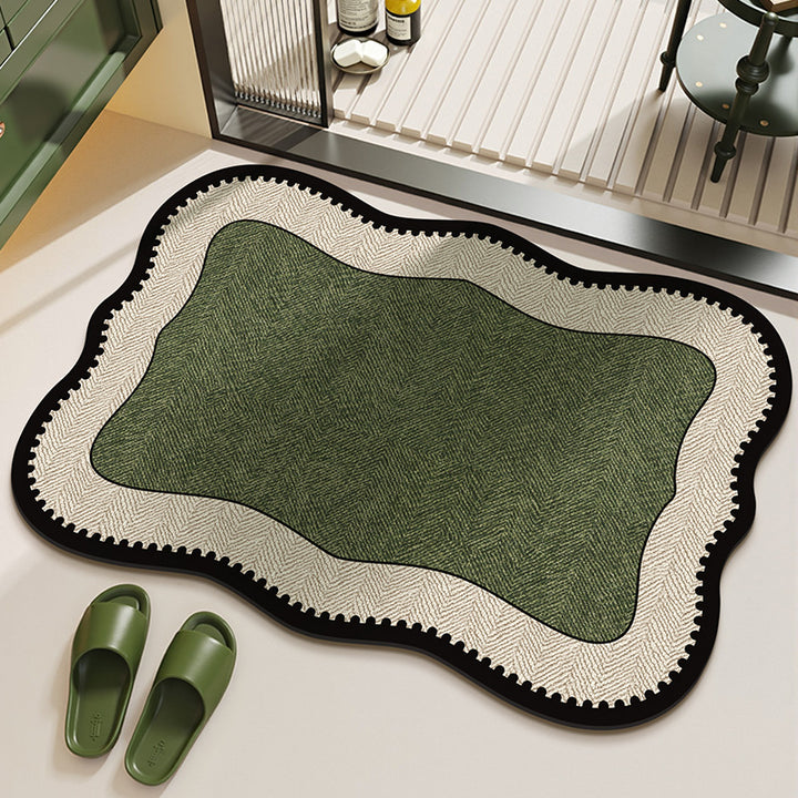 Elegant Herringbone Pattern Area Rug Bowlift