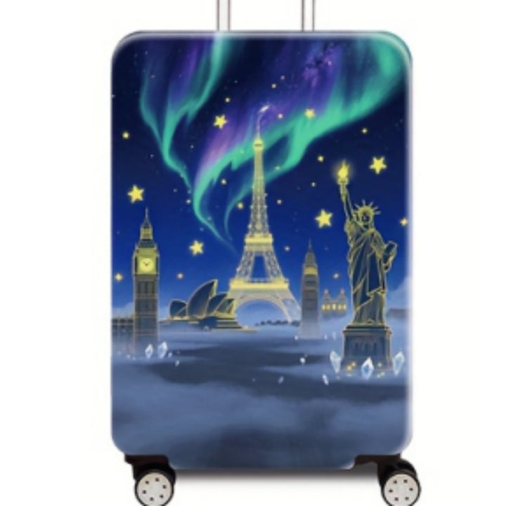 Women’s hard-shell suitcase with stunning world city motif Bowlift