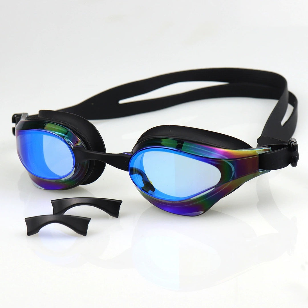 Sports swimming goggles with adjustable headband and anti-fog technology Bowlift