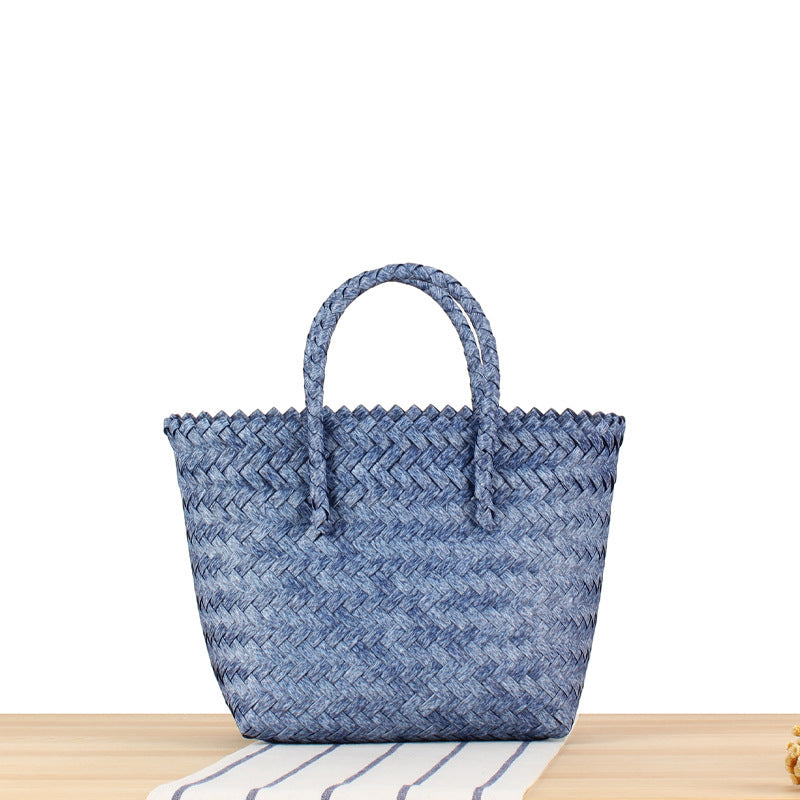 Braided Tote Bag with Modern Patterns Bowlift