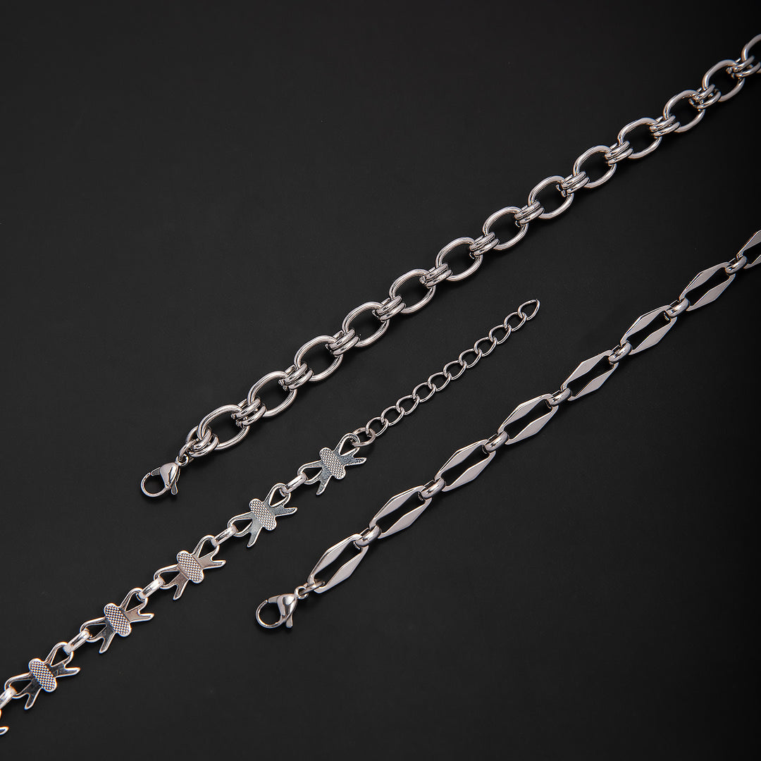 Elegant Geometric Link Bracelet Bowlift