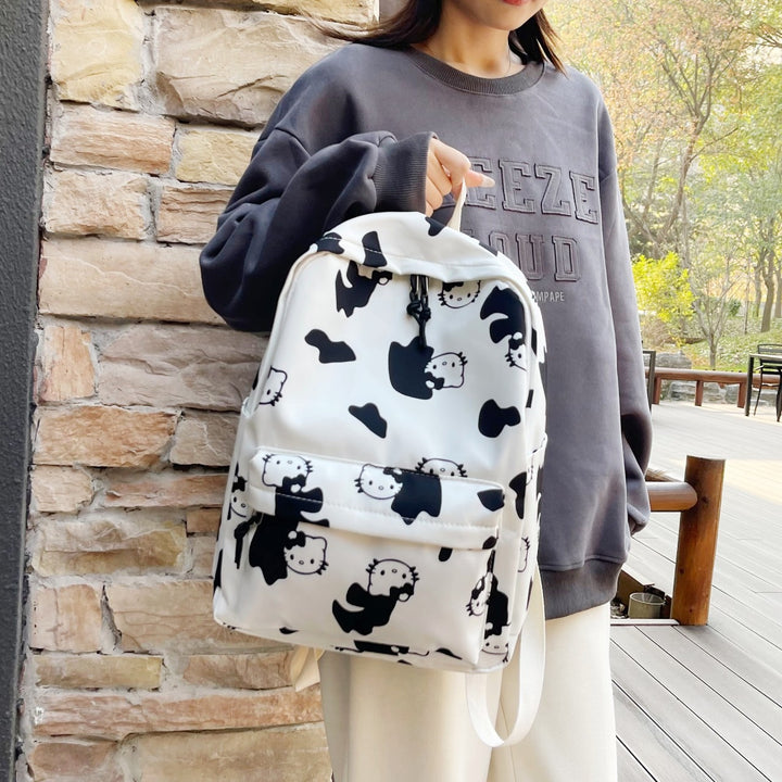 Cartoon Character Print Backpack Bowlift