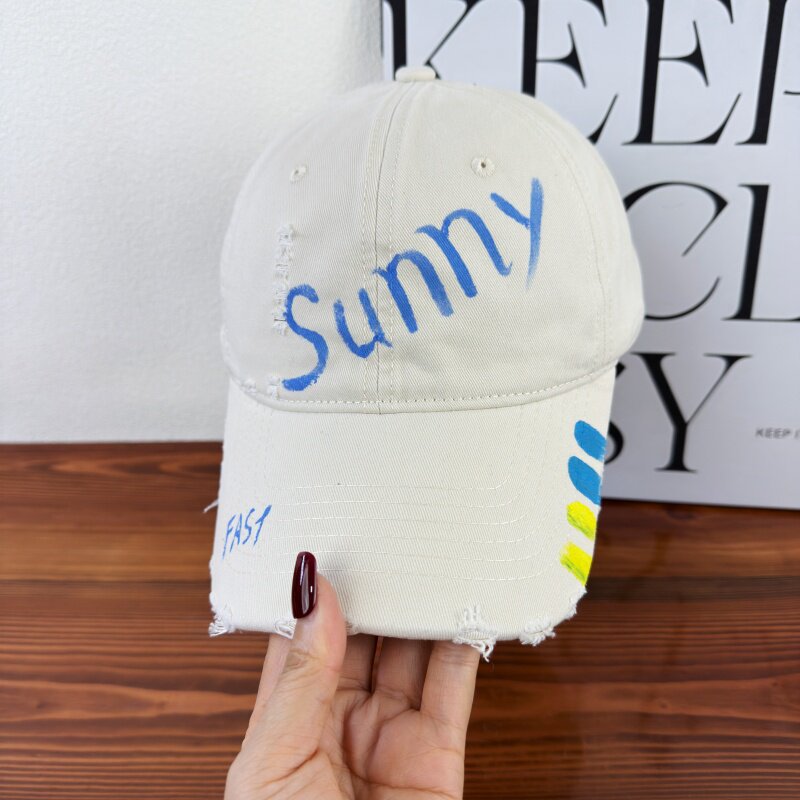 Women's Distressed Graphic Sun Cap Bowlift