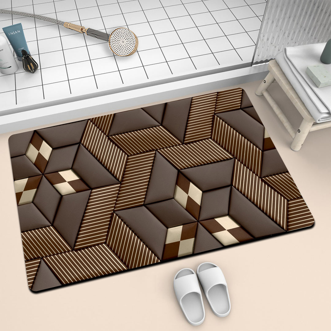 Artistic Mosaic Bath Mat Bowlift