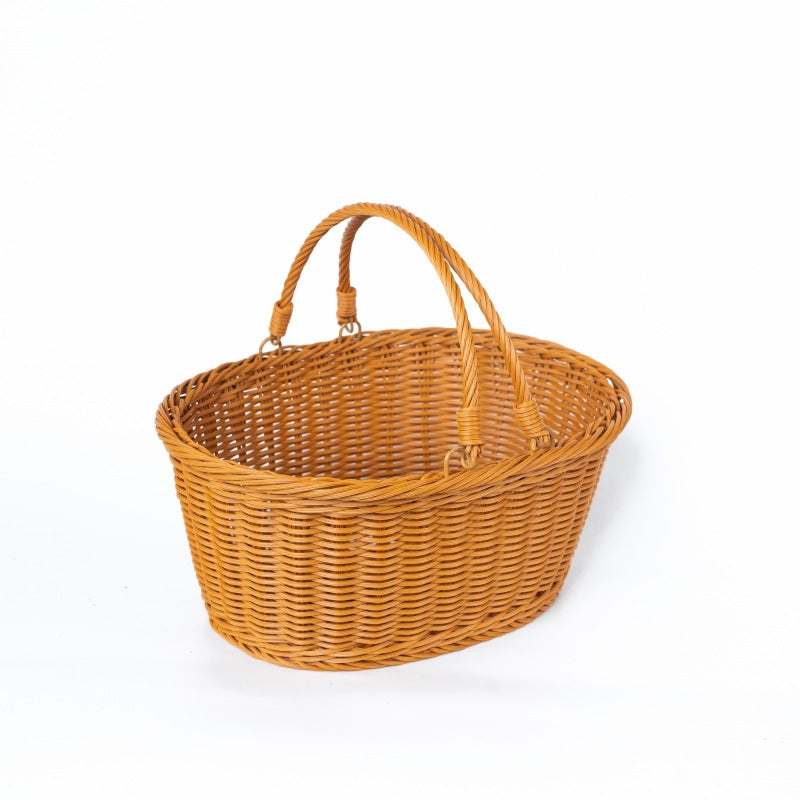 Ladies Handmade Woven Shopping Basket Bowlift