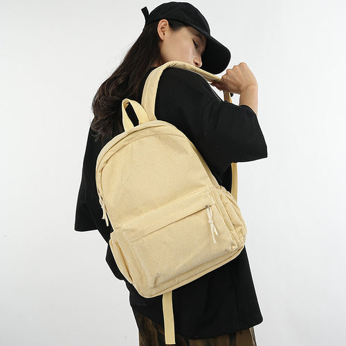 Cord Backpack with Functional Pockets Bowlift