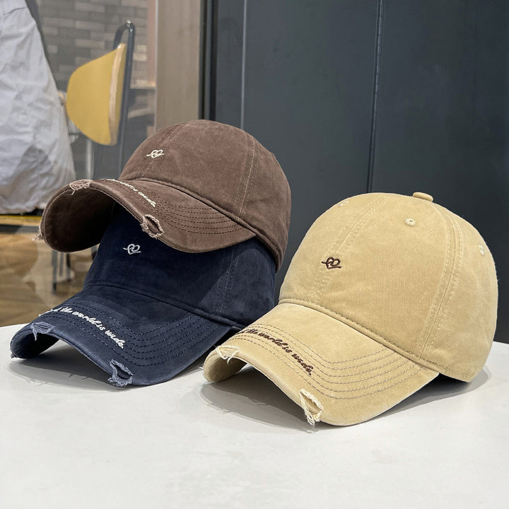 Women's Distressed Vintage Style Baseball Cap Bowlift