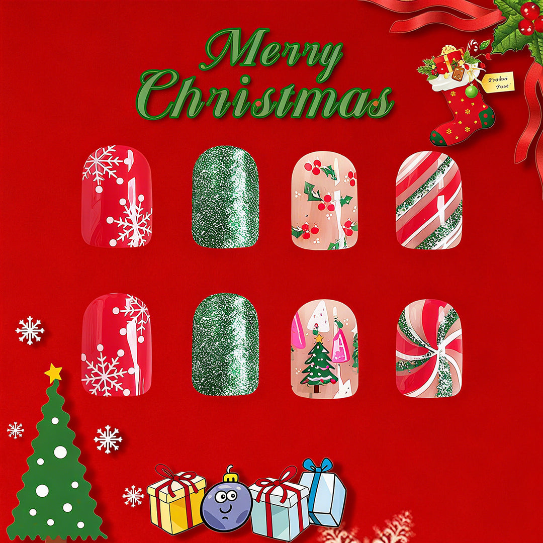 Festive nail art with winter motifs Bowlift