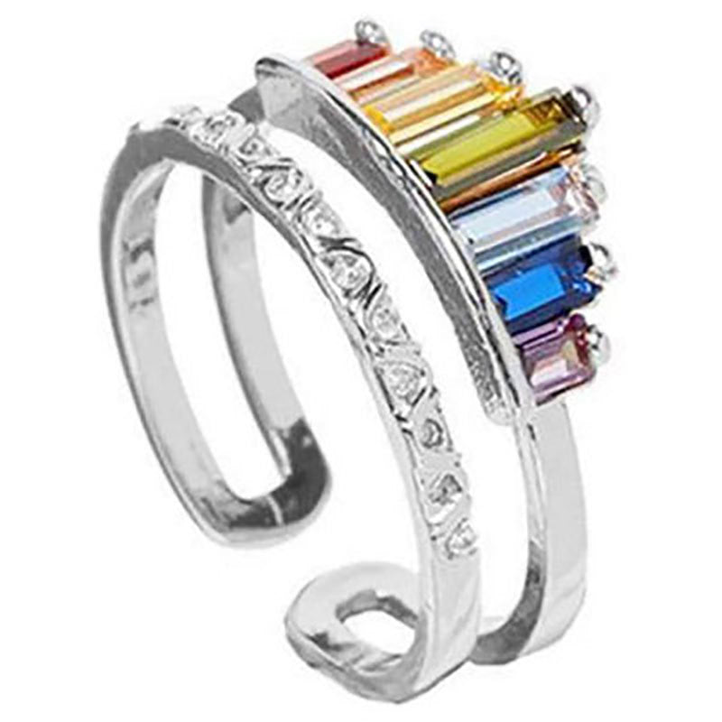 Adjustable Multi-Colored Crystal Ring Bowlift