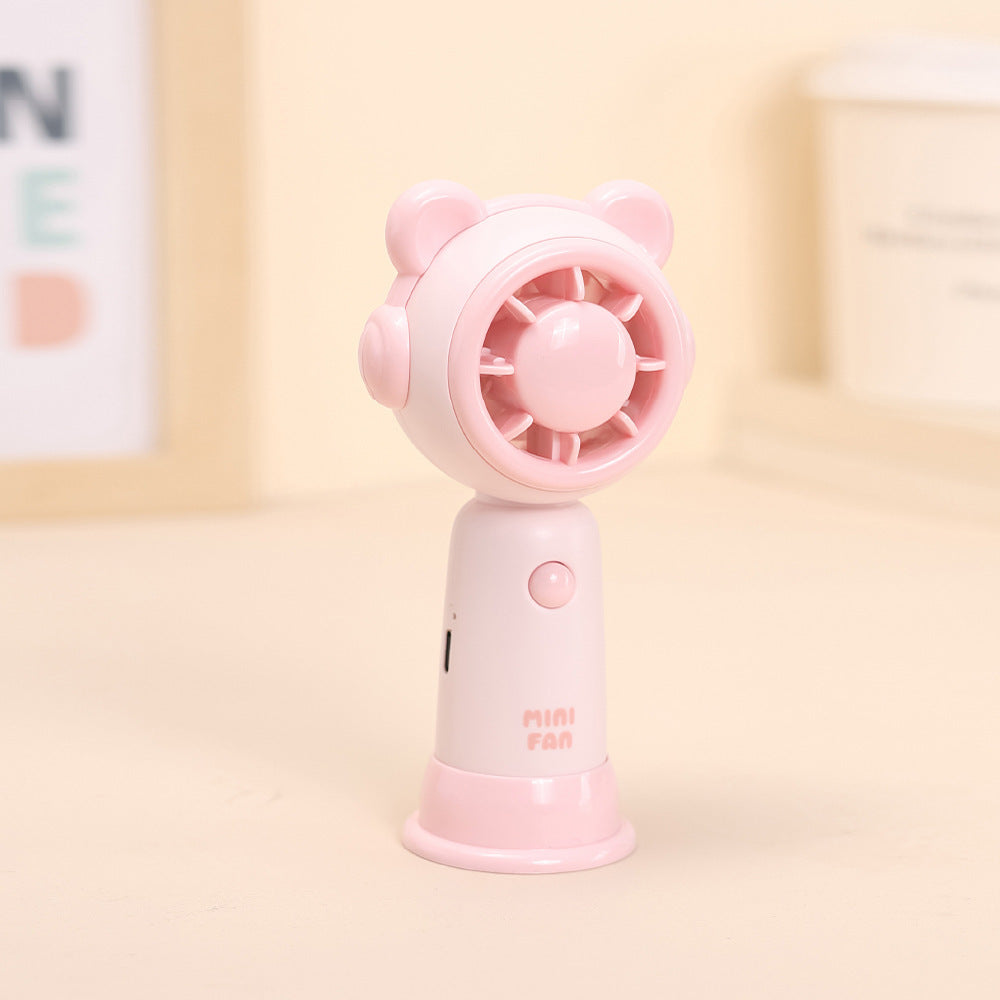 Cute Bear-Ears Rechargeable Handheld Fan Bowlift